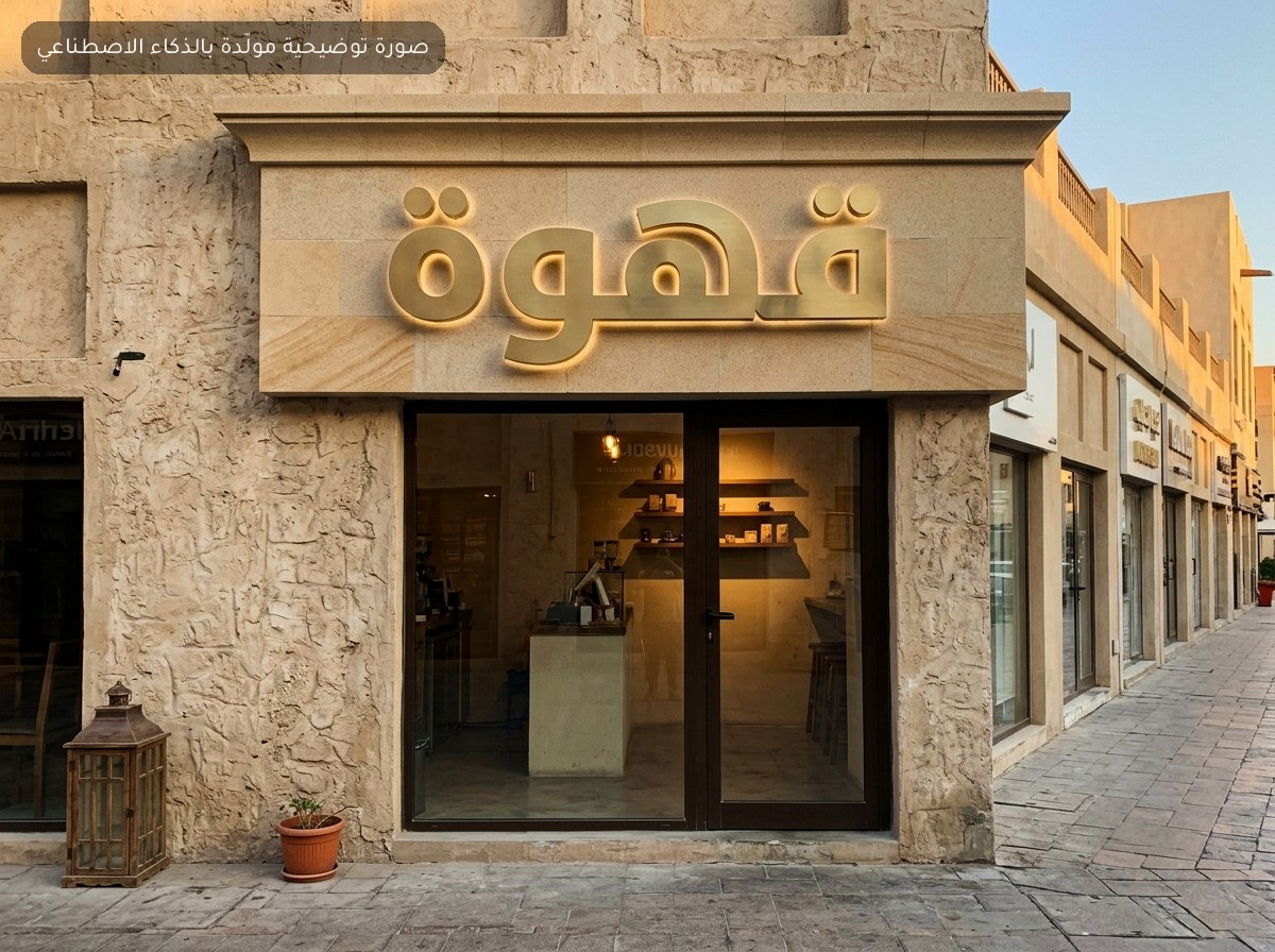 حروف بارزة لواجهة محل